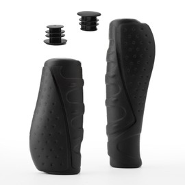 TNSLAND Bicycle Grips Ergonomic MTB Grips Bicycle Handlebar Grips Short and Long Non-Slip Handlebar Grips Bicycle Grips Bicycle Handlebar for 22.2 mm Mountain Bike Trekking Bike City Bike Road Bike