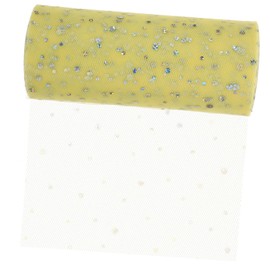 Angoily Yards Decorative Tulle Fabric Roll with Sequins for Party Wedding and Craft Projects Lightweight Easy to Cut Wrapping Ribbon for Unique