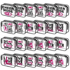 Abbylike 24 Pcs Waterproof Cosmetic Bag 7 x 4.7 x 2.4'' Makeup Bag Cosmetic Toiletry Zipper Pouch Clear Zipper Case for Girls(Cheerleaders)