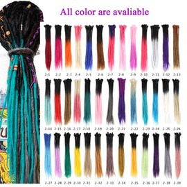 Dsoar 24 Inch Ombre Dreadlocks Extensions 10 Strands/Pack Synthetic Dreads Handmade Twist Braiding Hair Crochet Reggae Dreadlock