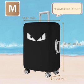 GigabitBest Luggage Cover Protector Suitcase Cover Spandex Washable Baggage Covers Fits 20-30 Inch Travel Suitcase (M, Eye)