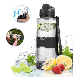 FORWEWAY Sport water bottle 1.5L Large Water Jug for Outdoor Black