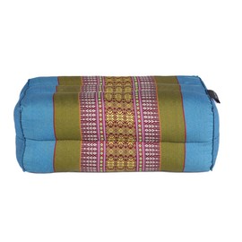 Standard - Yoga and Meditation Cushion Standard Zafu - Kapok High Density 100% Natural - Comfort and Firmness - Seat Stability - Blue Green Majorelle - X1