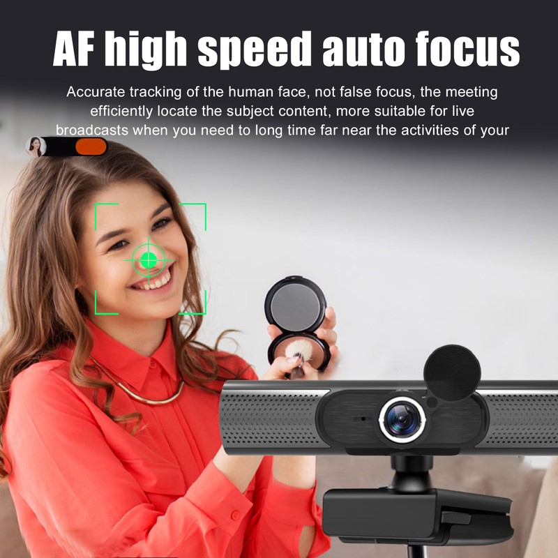 PC Webcam with Microphone 2K 30 Frame Auto Focus FHD