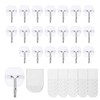 sankaragi 20 Small Hooks+25 Strips, Clear Wire Utility Hooks with