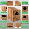 Large Owl Houses for Outdoors, 17" x 12.5" x 12.5"