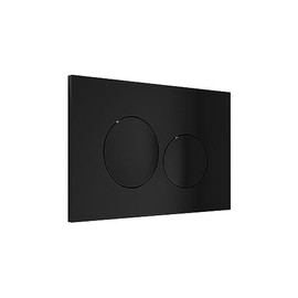 Vente-unique Toilet Control Plate with Double Button - Black - Opulus