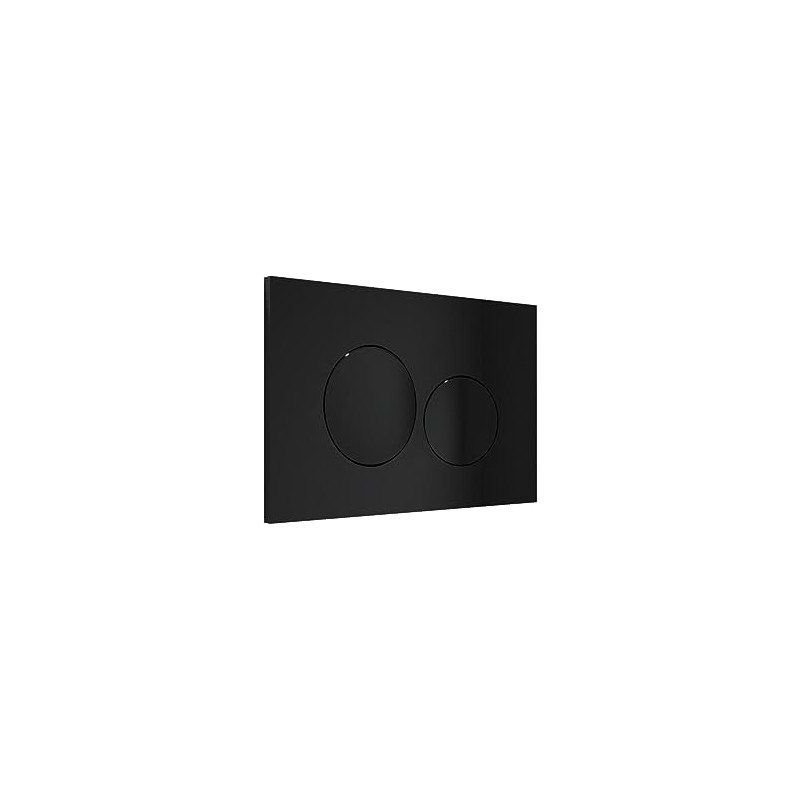 Vente-unique Toilet Control Plate with Double Button - Black -