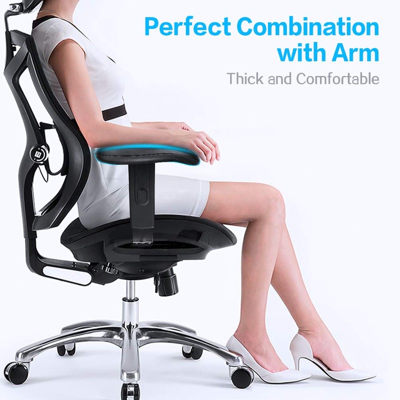 MSOBAIW Office Chair Armrest Replacement Pads, 1 Pair Chair Arm