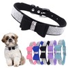 Bowtie Diamante Dog Collar, Pink Dog Collar Adjustable Girls Female