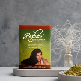 Reshma Beauty 100% Natural Organic Henna Powder for Hair with 7 Ayurvedic Herbs Indigo, Henna, Bhilawa Nuts, Amla, Ratanjot Roots, Hibiscus, & Shikakai, Heena Mehendi - 5.29 oz, Pack of 1 (Toffee)