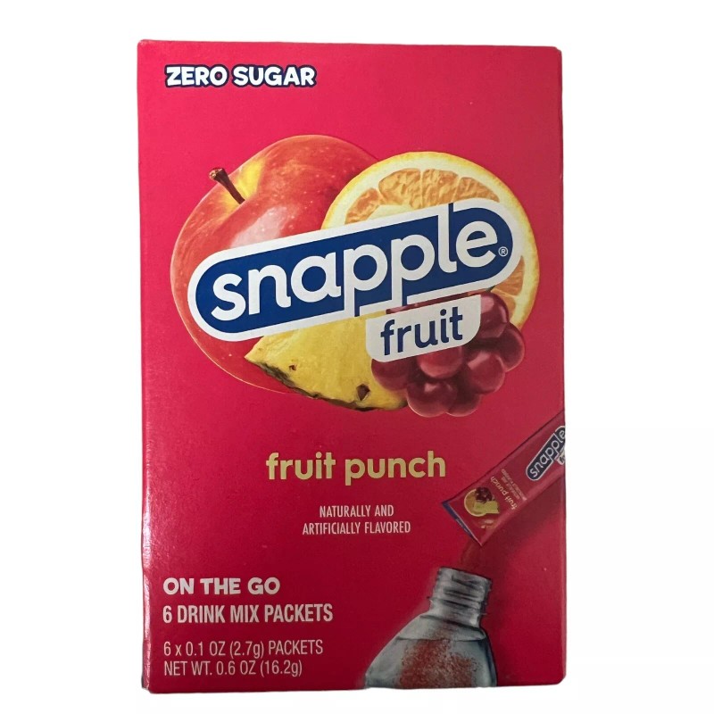 Snapple Fruit Punch Sugar Free Water Enhancer Drink Mix on