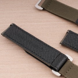 StrapHabit Hook and Loop Elastic Watch Strap - 3 Sizes for small and large wrists - Nylon Quick Release Band for men and women 18mm 19mm 20mm 21mm 22mm (Black, 18mm)