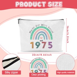 Geschenke Zum 50 Geburtstag Frau, Inklusive Kosmetiktasche Und Socken, Geschenk 50 Geburtstag Frau, 1975 Geschenkideen Für Damen Ehefrau Mutter Oma Tochter Schwester Freundin