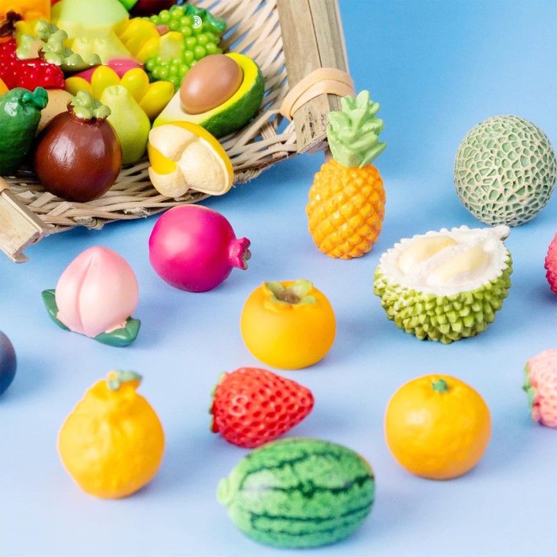 Cayway 48 Pz Mini Frutta in Resina, Mini Modelli di