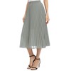 EXCHIC Women's Casual Chiffon Elastic Waist One Line Pleated Midi