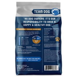 Team Dog Essential Blend Duck & Lamb Dog Food with Whole Oats | Sensitive Stomach Dog Food | Gluten Free, GMO Free, No Corn, Wheat or Soy | All Life Stage Formula (33 lb)
