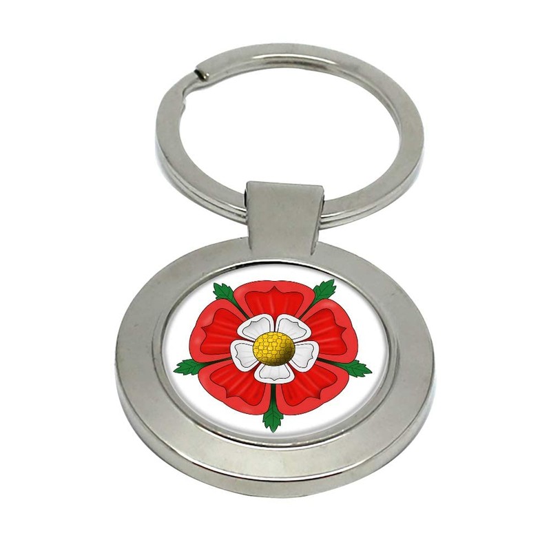 Tudor Rose Metal Key Ring