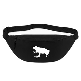 Huuraa Bum Bag Frog Toad Silhouette Gift 2.5 Litres Black Frog Toad Gift Idea