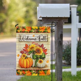 FLAGWIX Pumpkins Fall Flags for Outside - Garden Flags for Outside 11.5" x 17.5" - Fall Decorations for Home, Thanksgiving Gifts for Women Men, Thanksgiving Decorations for Garden Home Decor