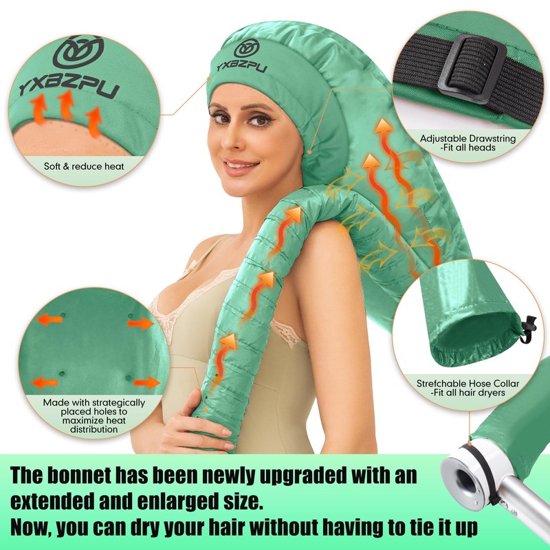 Bonnet Hair Dryer,Hooded Hair Dryer Attachment, Dryer Hooded Diffuser Cap