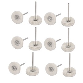 Sourcingmap 25mmx2.3mm Cloth Wheel 2.3mm Metal Shank Polishing Buffing Mop Polisher 12pcs