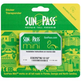 Florida SunPass Mini Sun Pass Sticker - New Version