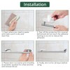 Self Adhesive Towel Bar, JiGiU Bathroom Hardware Set Include 16-Inch