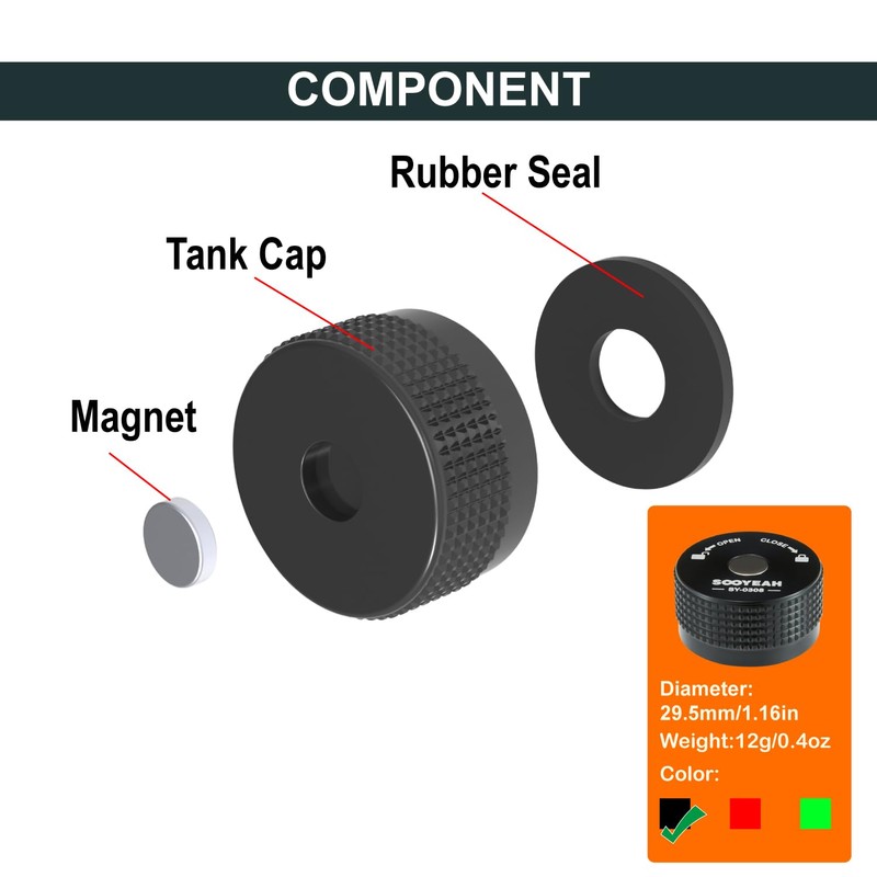 SOOYEAH 1LB Propane Cylinder Protect Caps with Magnetic,Sealed Caps(pack of