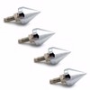 4 Chrome - Spike License Plate Frame Bolts - Motorcycle Bullet TAG Fastener