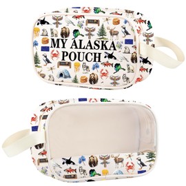 JNIAP Alaska Cruise Clear Makeup Bag Alaska Trip Gifts Alaska Lover Gift Alaska Travel Bag (MY ALASKA cmb)