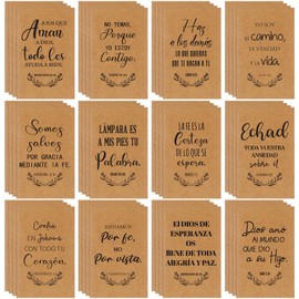 Thenshop 96 Pcs Spanish Christian Notebooks Gift Bulk Regalos Cristianos En Español Notebooks Religious Bible Verse Journal Christian Gift for Women Colleagues Family Office Graduation Supplies
