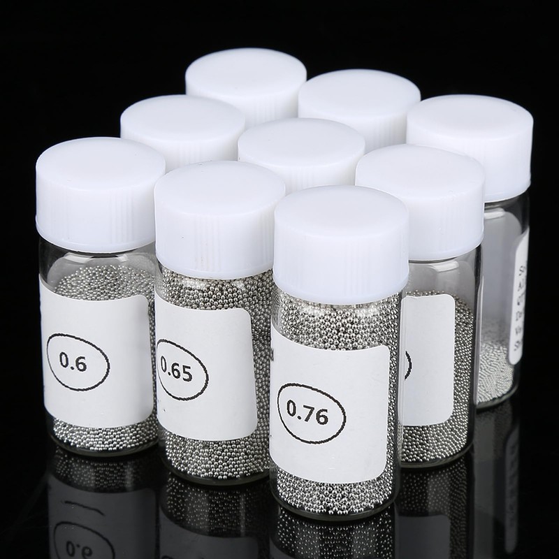 KooingTech BGA Tin Solder Ball, 9 Bottles 0.3-0.76mm Reballing Stencils,