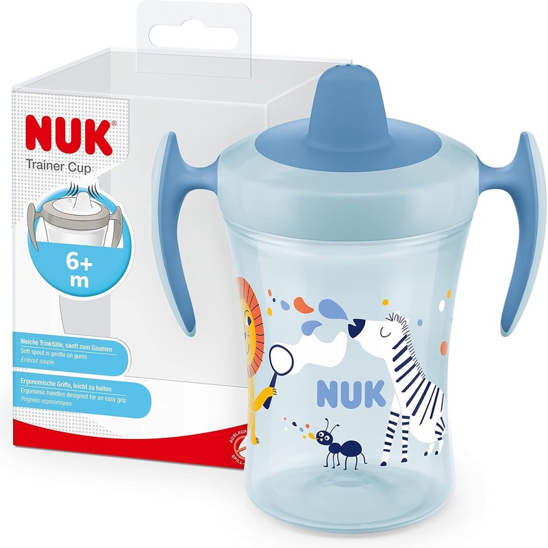 NUK Trainer Cup in Practical Double Pack, Leak-proof Cup with