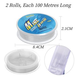 MAIHUO 2 Roll Clear Fishing Line,0.45mm Fishing Wire,Fish Thread, 200M Nylon Mono Fishing Line,Nylon Transparent Fishing Line,Not Easy to Break, Good Tensile Strength