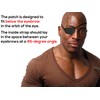 Eye Patch, Black, Concave, Air Vents, Adult Size, Kydex Body,