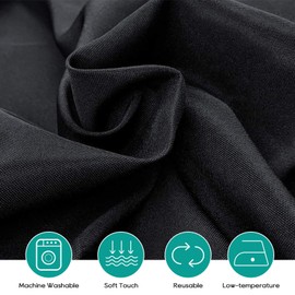 Surmente 10 Pack Black Tablecloth for Round Tables, 132-inch Round Table Cloths for Weddings, Banquets, or Restaurants