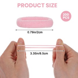 Classicseali 200pcs Pink Hair Ties,Girls Hair Elastics,Rose Pinks Gradient Color Series, Reusable, Soft Elastic Spandex Girl Hairs Tie, Hairs Tie for Girls for Any Hairstyle