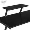 MoNiBloom L Shaped Gaming Desk Computer Corner Table with Metal