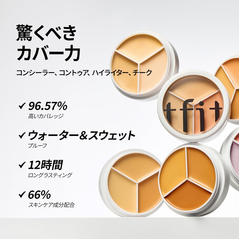 TFIT Cover-Up Pro Concealer / 15g / Triple Color /