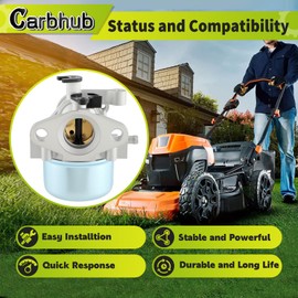 Carbhub 675 190cc Carburetor for Craftsman Gold 6.25 6.75 HP MRS Push Mower for John Deere JS26 JS36 JM26 JM36 JS28 JS38 JS40 JS45 JS35 JA62 JA65 Lawn Mower Replace 790845 799871 796707 799866 Carb