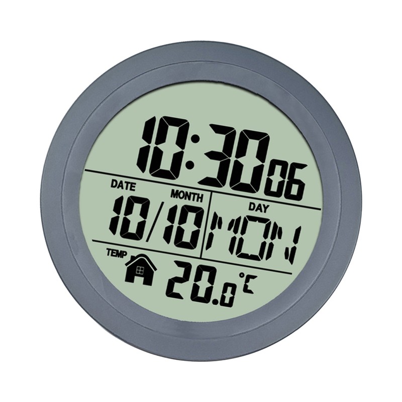 No Punching Suction Cup Clock Home Clock Waterproof Bathroom Washroom