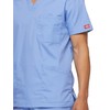Dickies Men's Tall V-Neck Scrub Double Chest Pocket Top, Ceil