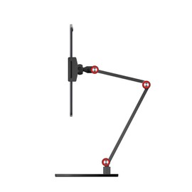 UGIFT Adjustable Tablet Stand, Multi-Angle Desktop Mount Holder, 360° Swivel, 4-12.9 inch, Black