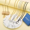 RWQIAN Large Initial Letter Necklace for Men Women,Gold Plated Stainless