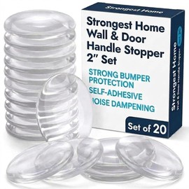 Strongest Home Wall & Türgriff Stopper 2“ Set von20 Stück klar Gummi Türknauf, Runde Wand Schild Kissen, leise Wand Schutz für Türgriff, Guard Tür Stoßstange Schalldämpfer selbst - Klebstoff