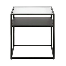 Henn&Hart Industrial Side Table in Blackened Bronze Finish