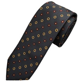 Michi Kolondon MKJ-038 Wrinkle-Resistant Bonding Processing Fabric Lined Volume, Made in Japan Necktie Brand Koshino Small Pattern Silk 100% Unisex Compatible, gray