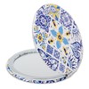 Portuguese Azulejo Tile Pocket Mirror with Heart Sparkles | Decorative