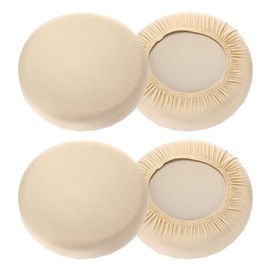 sourcing map 4 Pack Stool Covers Round, 16-20 Inch Bar Stool Covers Washable Dustproof Slipcover Seat Cushion with Elastic for Bar Kitchen Living Room Decor, Beige